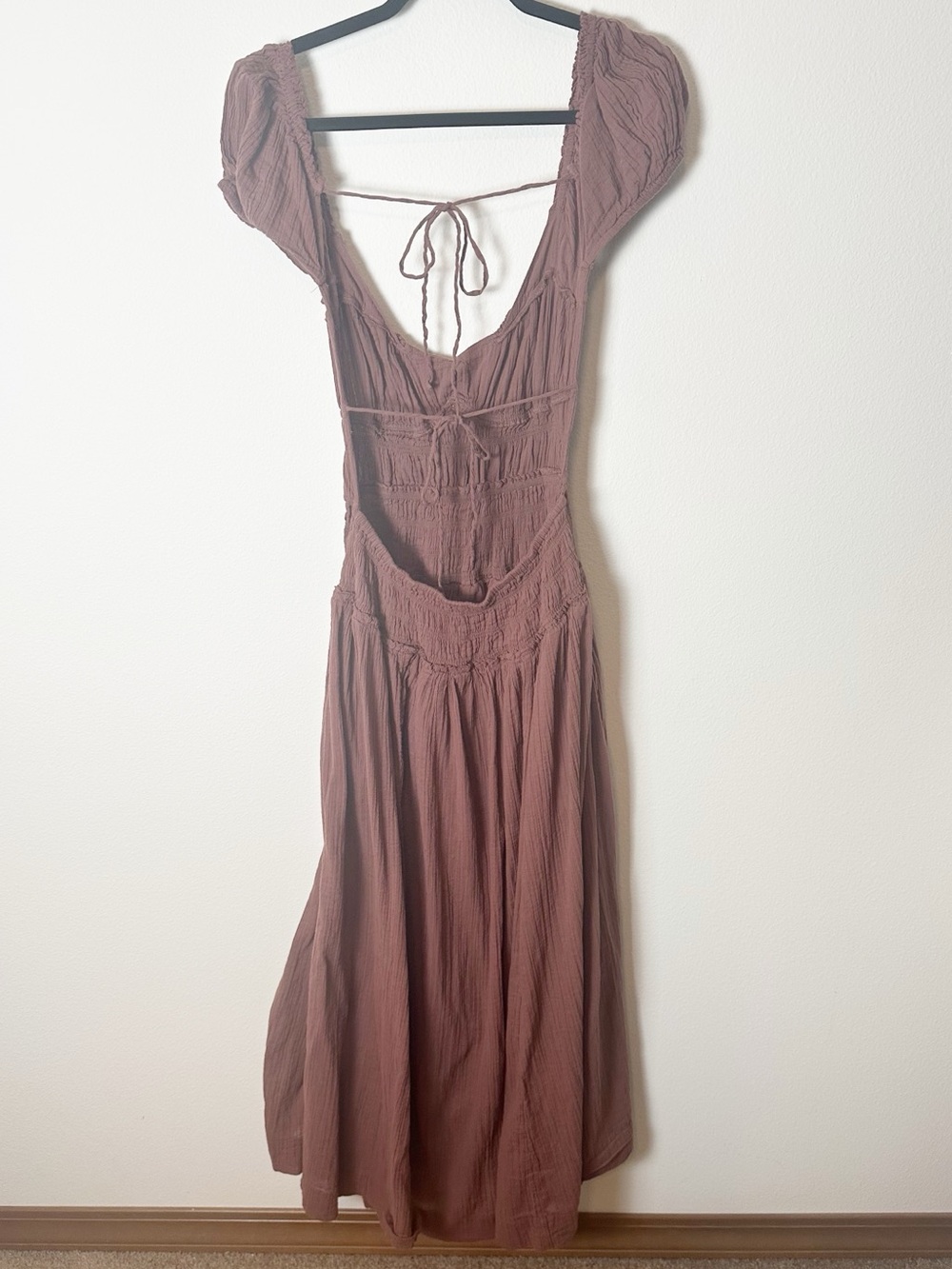 Free People Feeling Bonita Maxi Dress Open Back Mocha Slice Brown Small - Picture 5 of 11